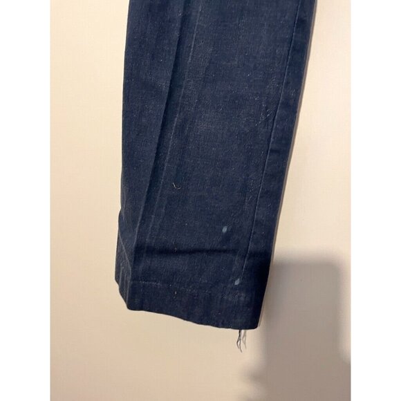 VTG Anastasas Womens 70s Dark Wash Denim Lace Front Bellbottom Flare Jeans 28x31 - Picture 12 of 14